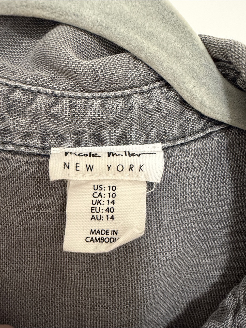 EUC - Nicole Miller New York size 14 washed charcoal grey jumpsuit. - Picture 6 of 7